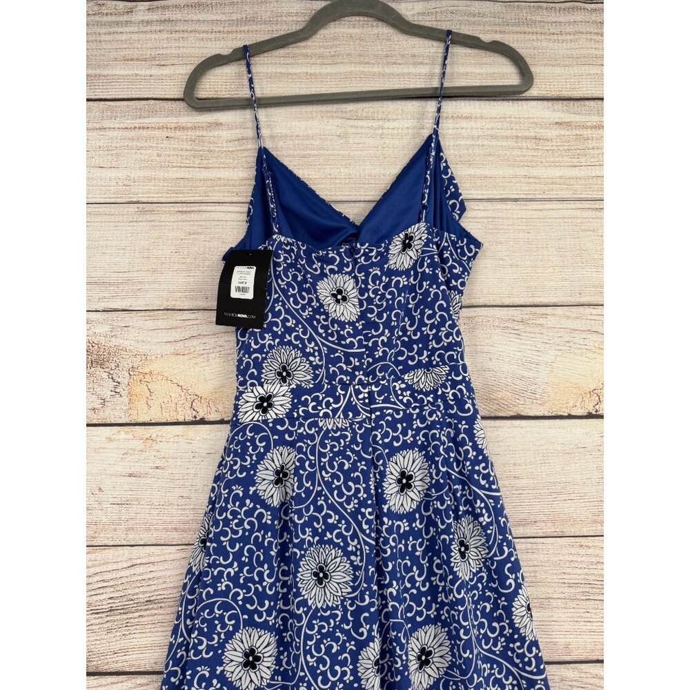 Fashion‎ Nova Bohemian Luxury Cut Out Jumpsuit Women's Size M Blue/White NEW - Picture 4 of 10